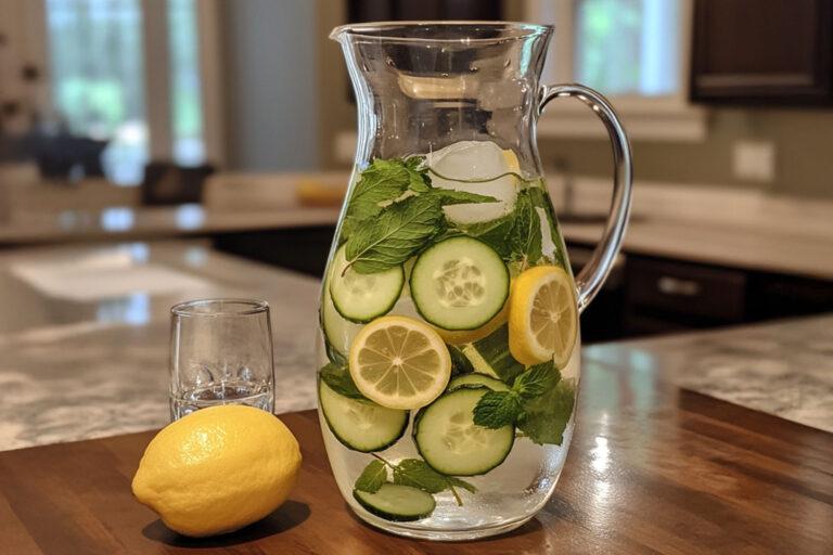 Eau detox citron-menthe-concombre : une boisson fraîche et revitalisante