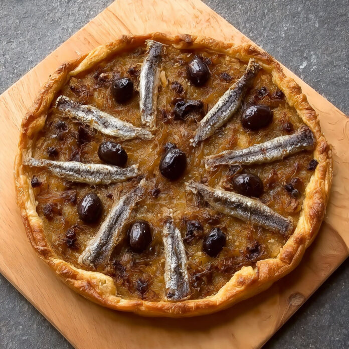 Pissaladière provençale aux anchois et olives noires