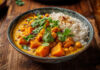 Un curry de butternut aux pois chiches, parfumé aux épices douces et lait de coco. Une recette végétarienne facile, réconfortante et savoureuse.