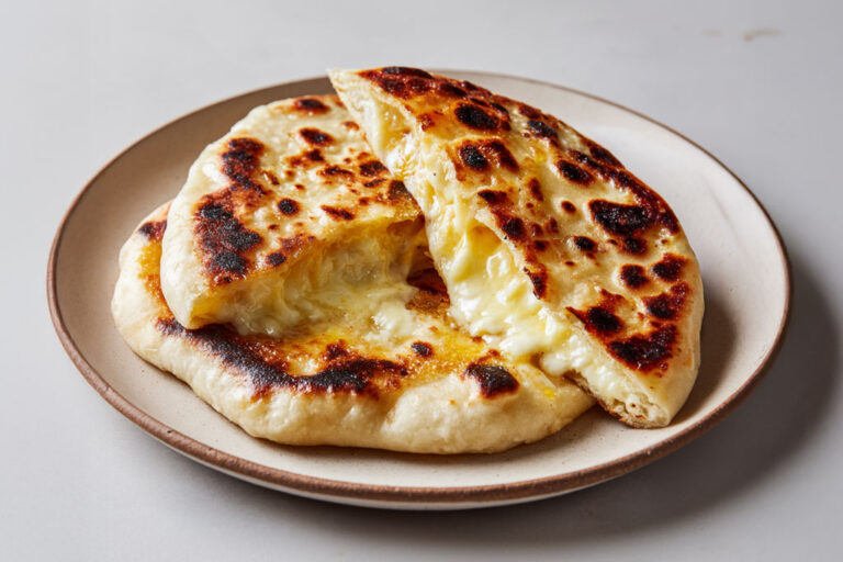 Naans moelleux au fromage ultra fondants