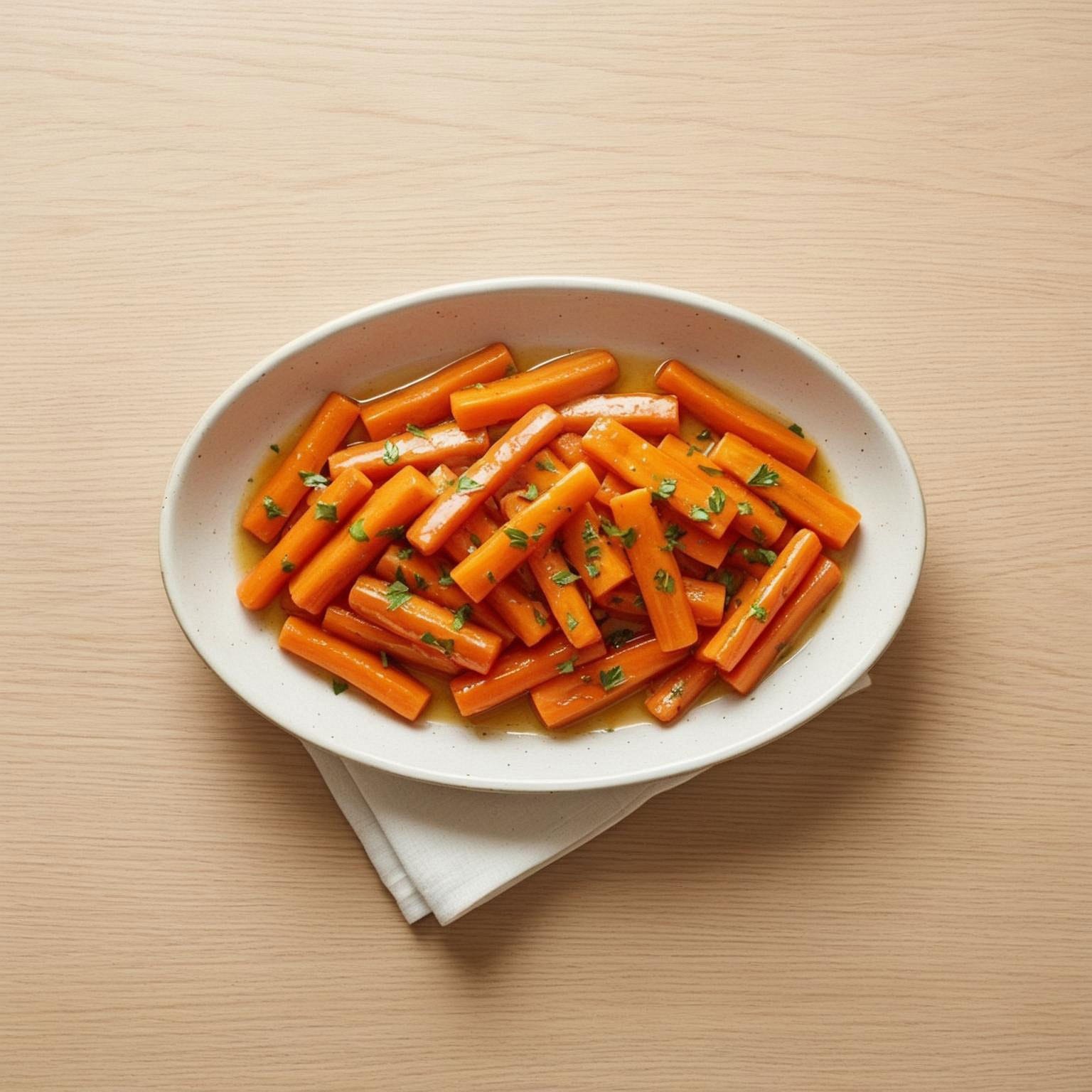 Carottes glacées au beurre