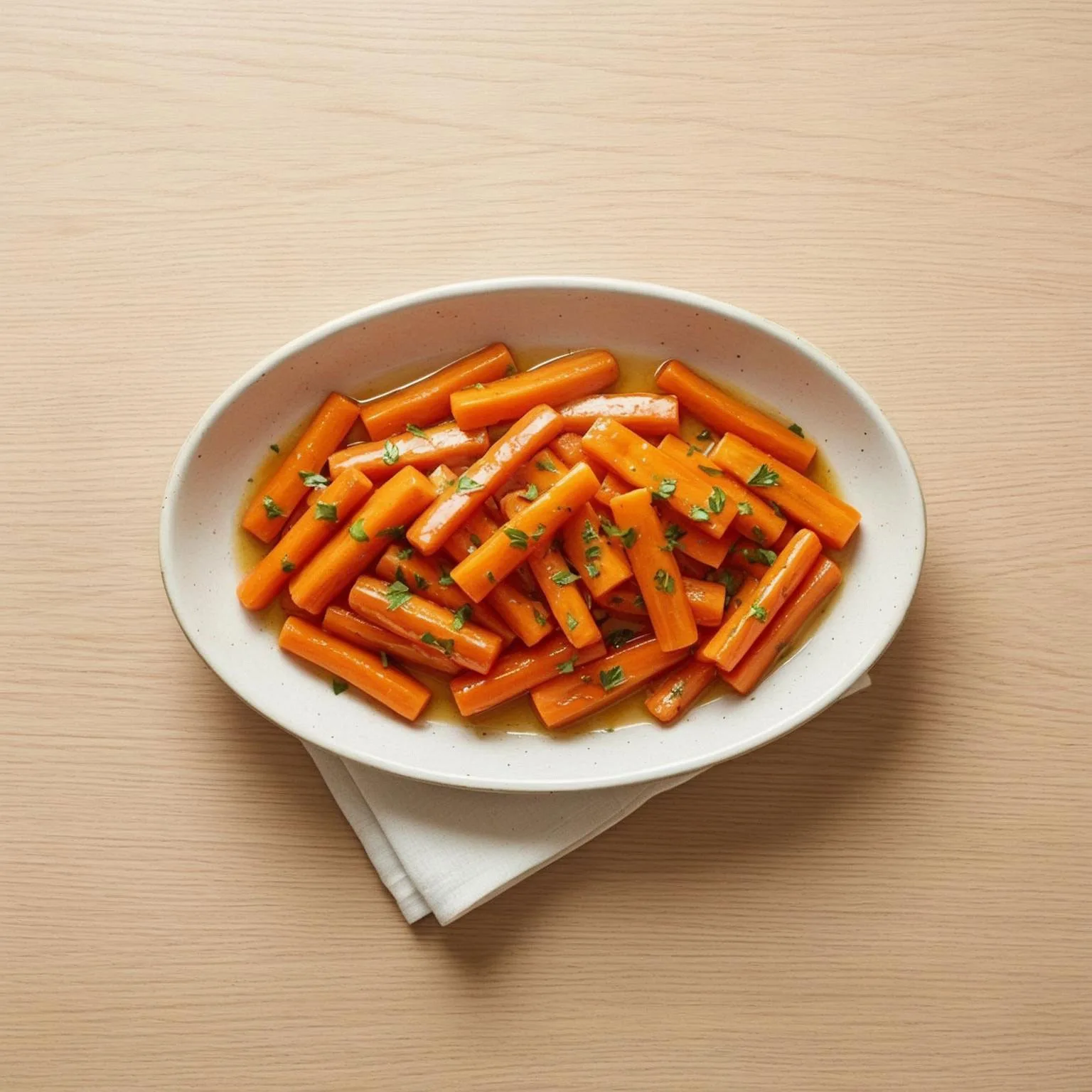 Carottes glacées au beurre