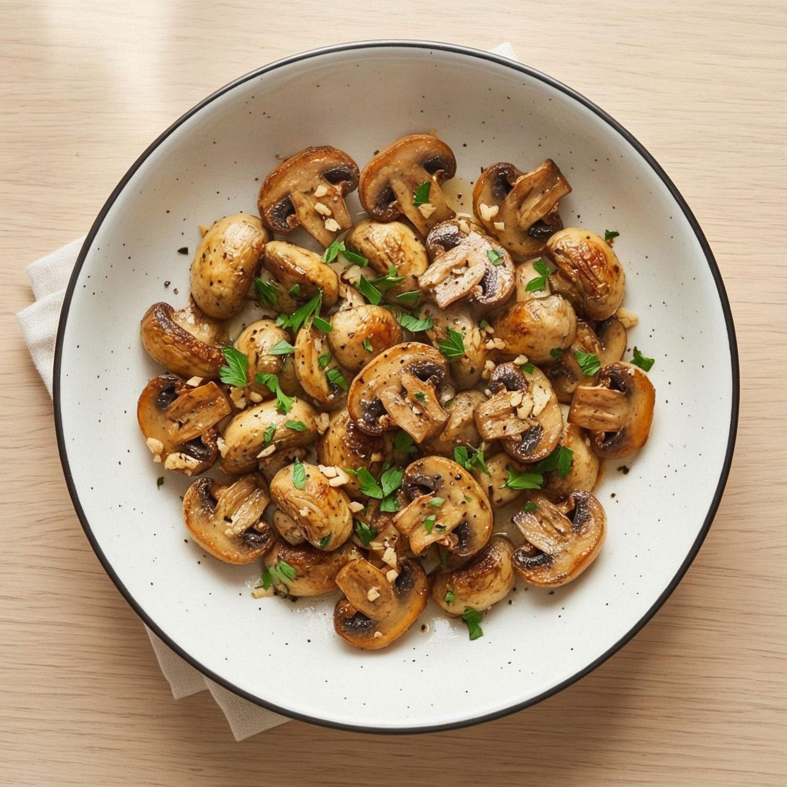 Champignons poêlés à l'ail et au persil