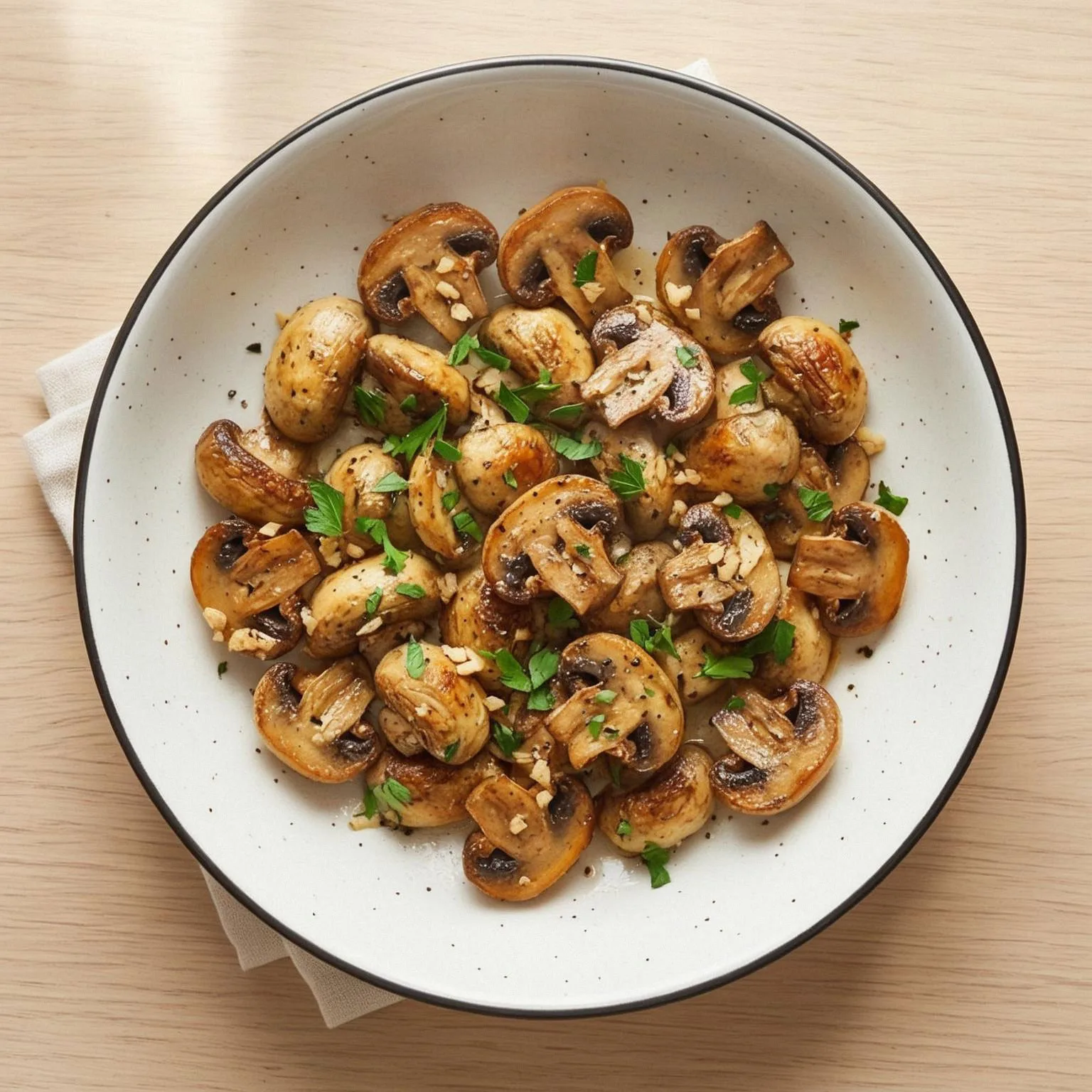 Champignons poêlés à l'ail et au persil
