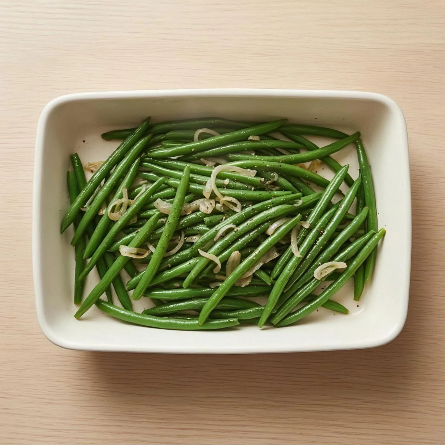 Haricots verts sautés à l'échalote