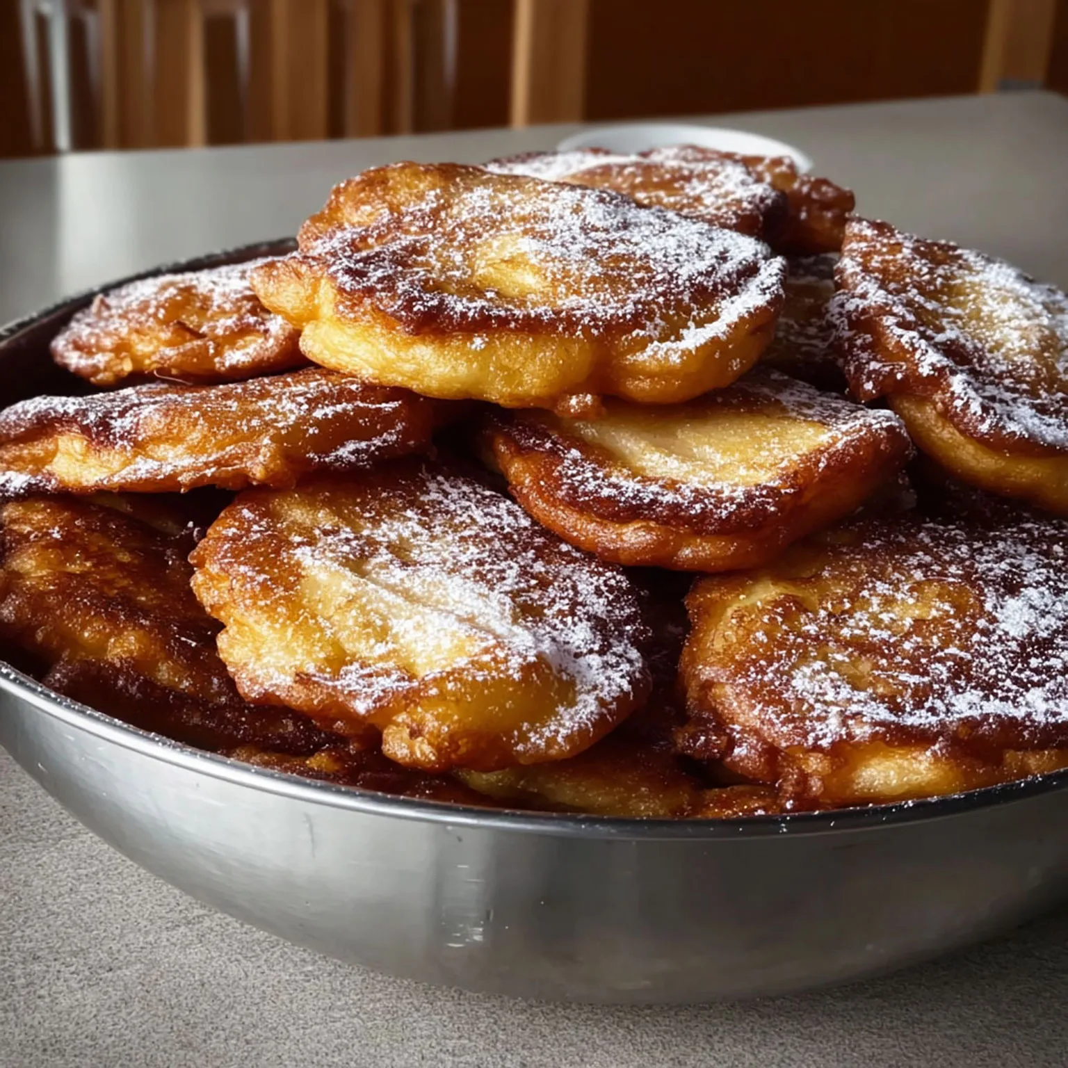 Beignets aux pommes cuits à la poêle