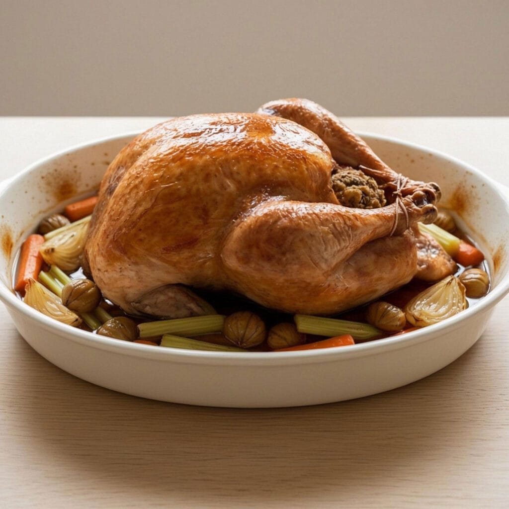 Dinde de Noël farcie aux marrons : recette et sauce