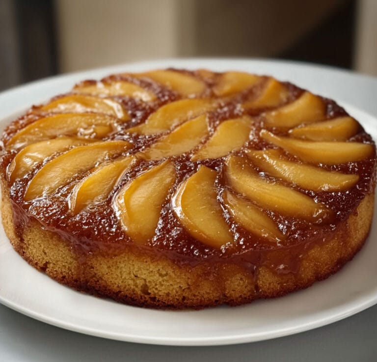 Gâteau renversé aux pommes caramélisées