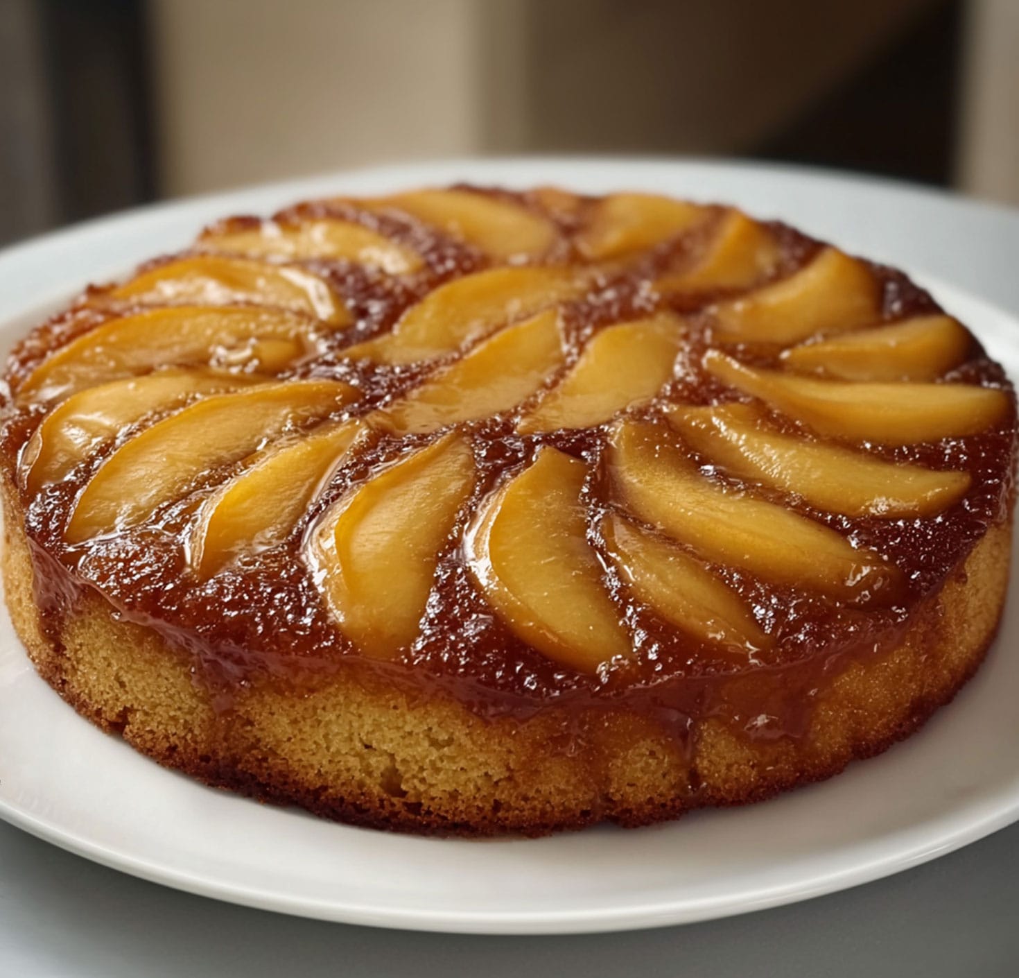 Gâteau renversé aux pommes caramélisées