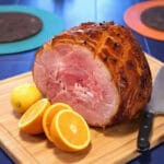 Jambon glacé à l'orange et au miel