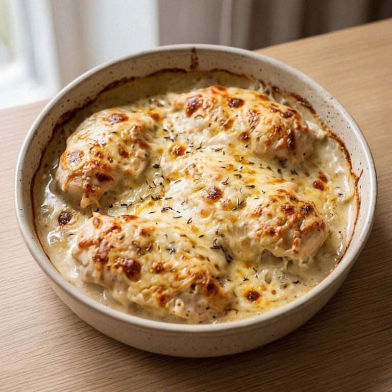 Poulet au fromage gratiné