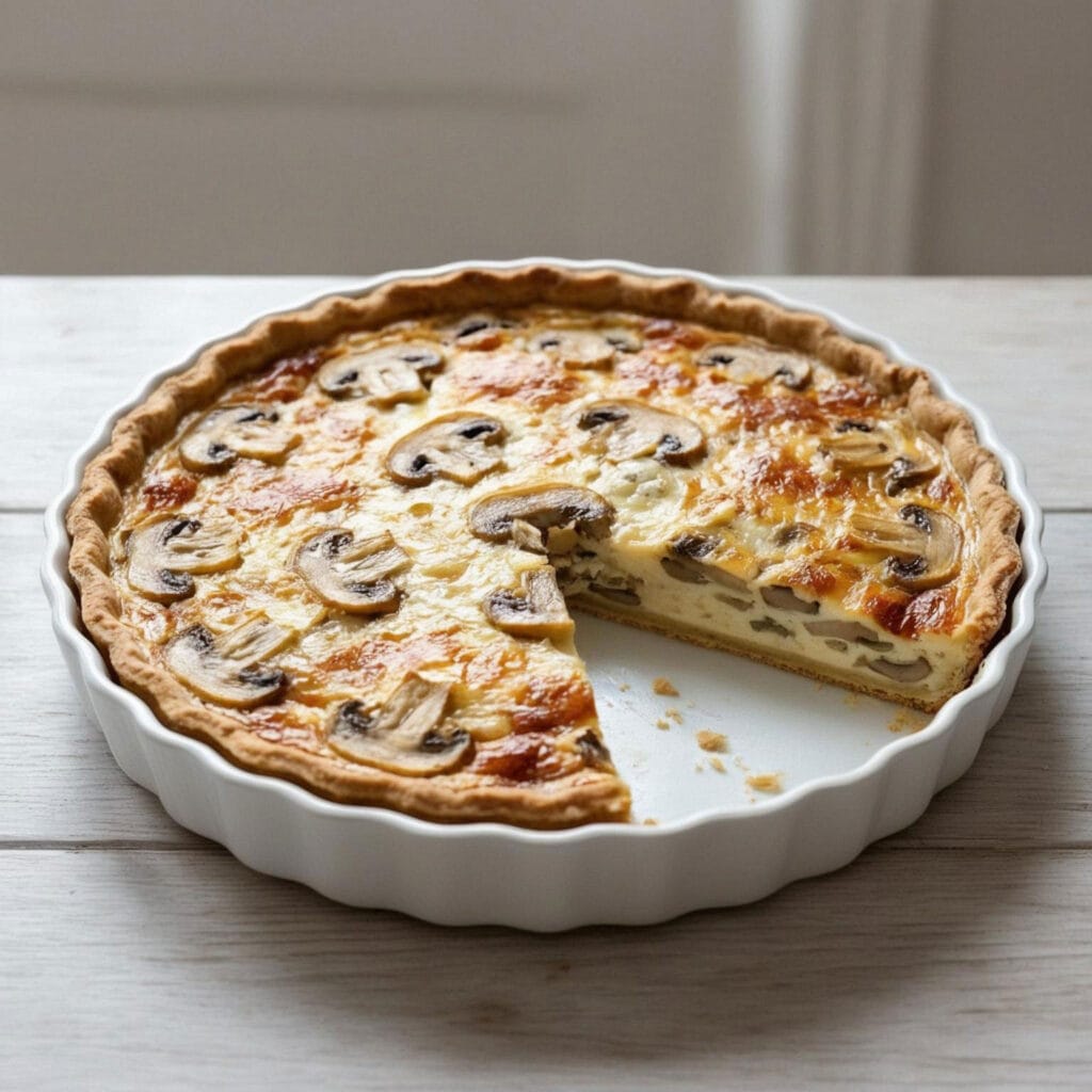 Quiche aux champignons crémeuse : la recette facile en 1 heure