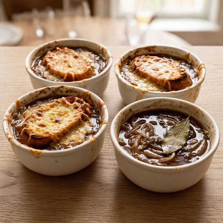 Soupe à l'oignon gratinée de grand-mère : la recette traditionnelle française