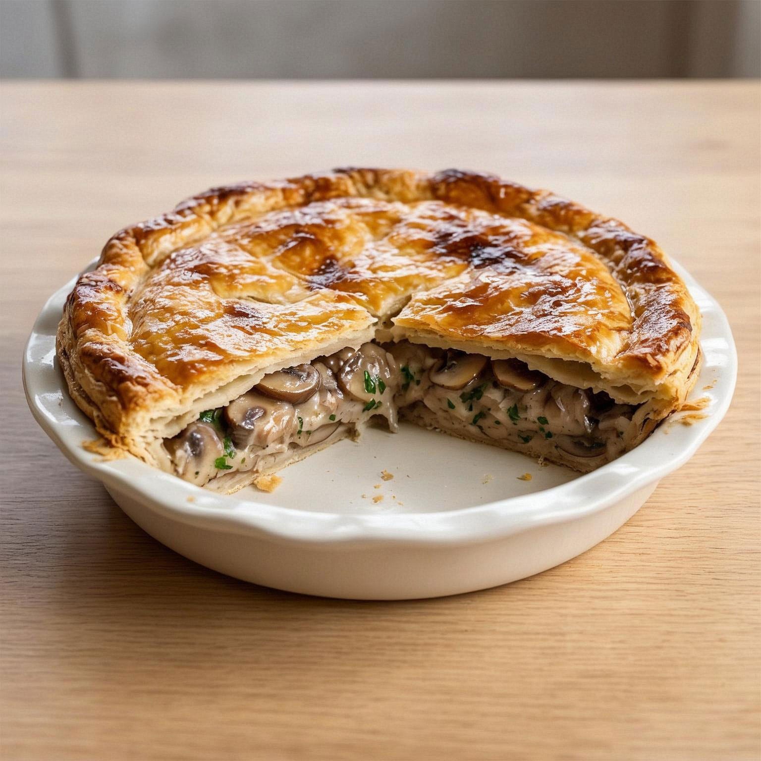 Tourte aux champignons