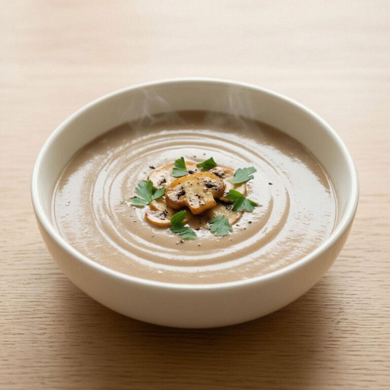 Velouté de champignons de Paris, crémeux et facile