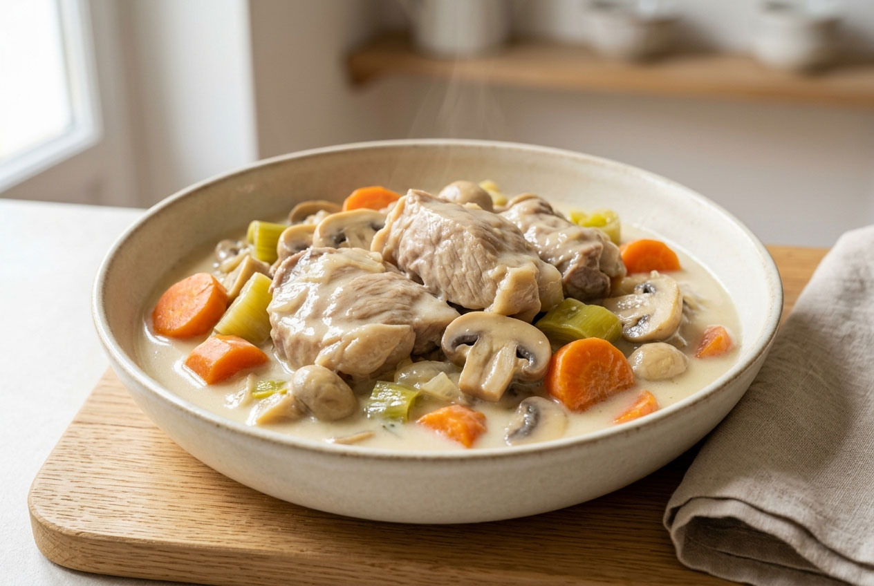Blanquette de veau à l’ancienne : la vraie recette de grand-mère