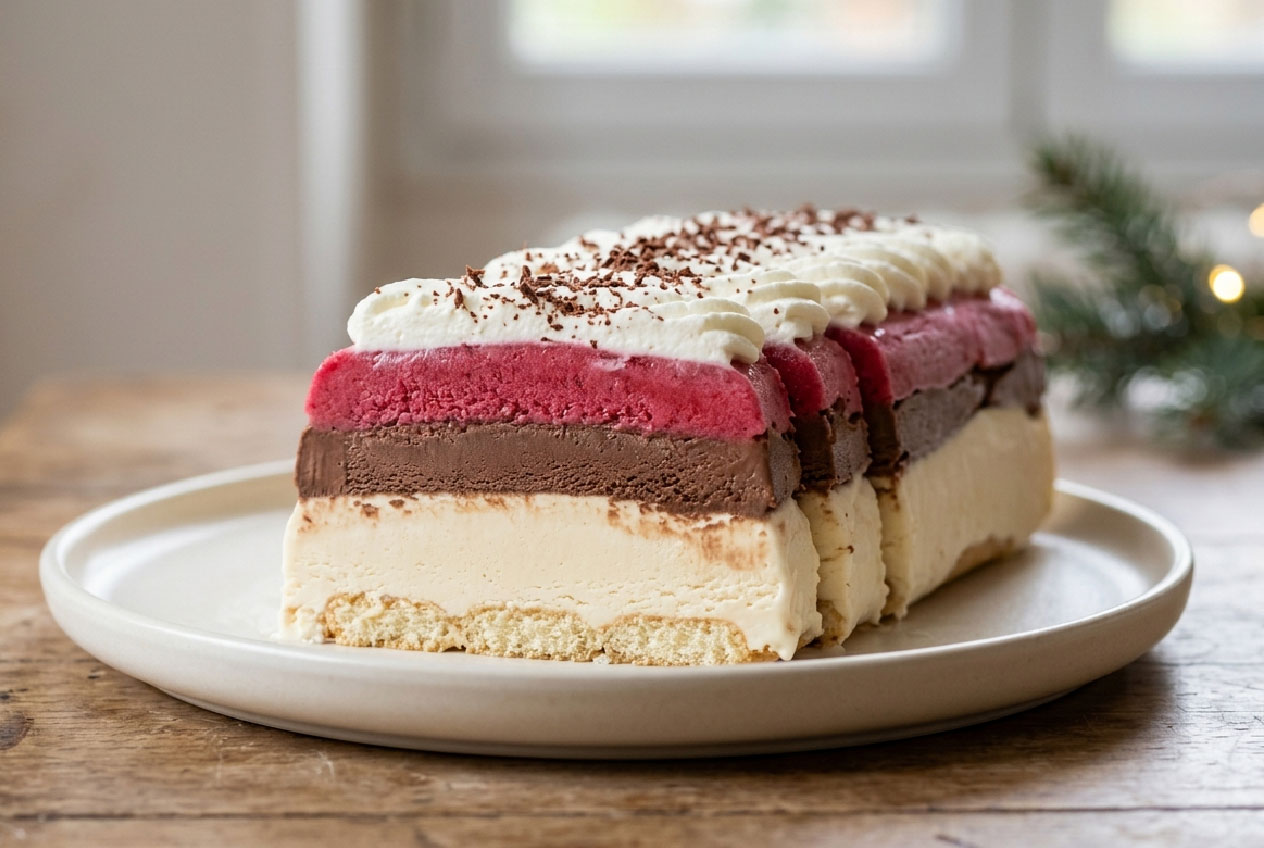 Bûche glacée de Noël