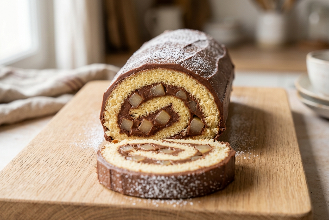 Bûche poire chocolat
