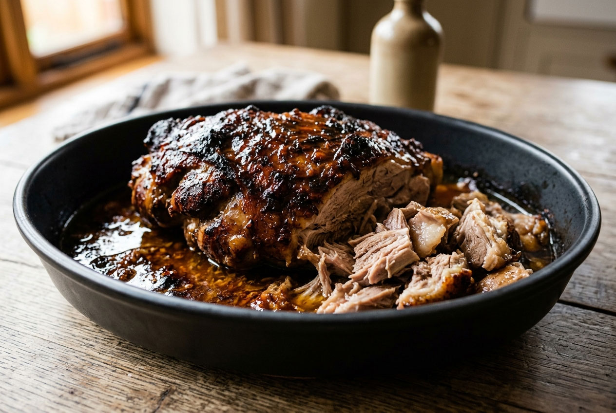 Épaule d'agneau entière rôtie au four : la recette fondante et caramélisée