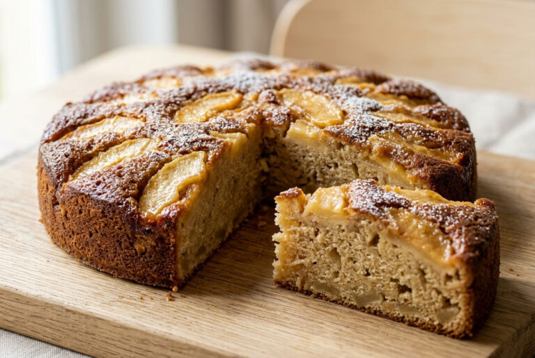 Gâteau aux pommes et au beurre noisette : recette moelleuse et parfumée
