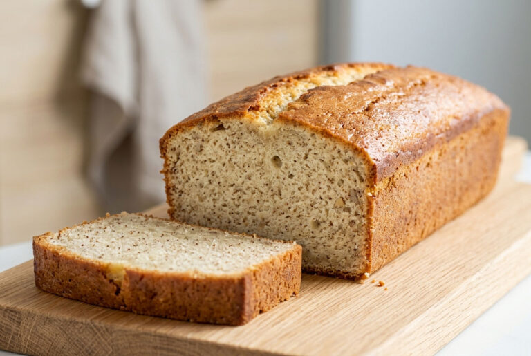 Gâteau nature au fromage blanc et à la poudre de noix