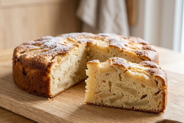Gâteau normand aux pommes et à la crème : recette fondante et parfumée