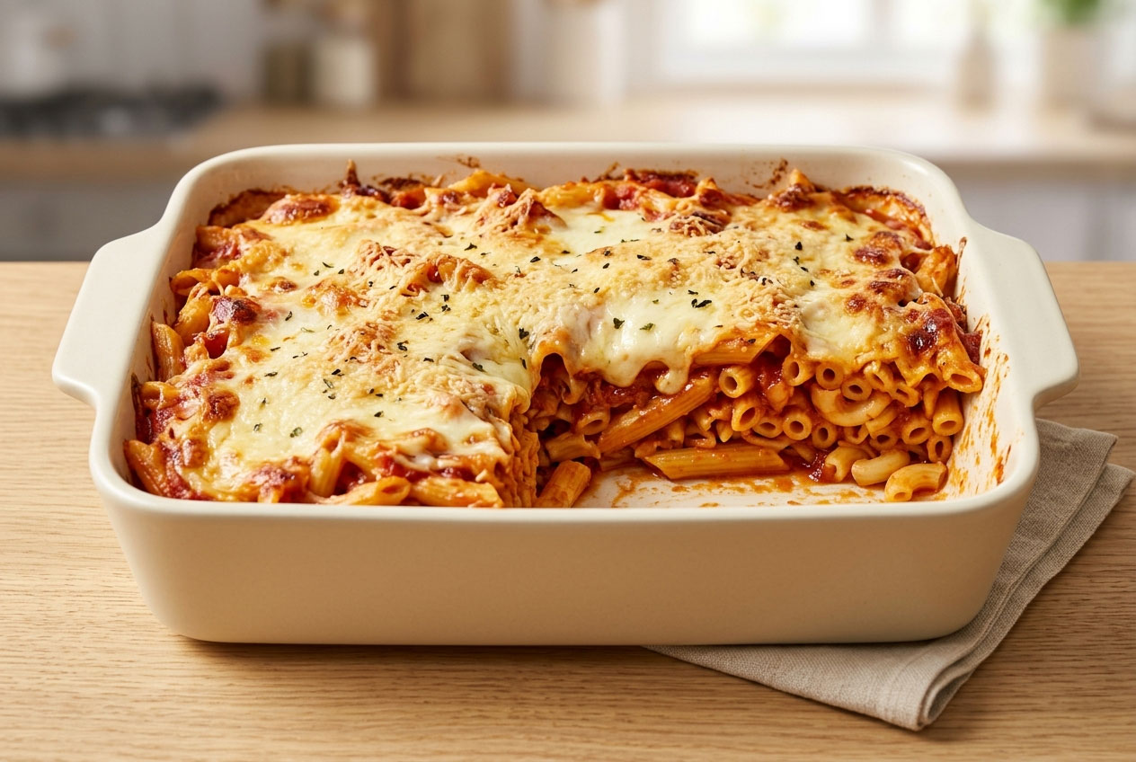 Gratin de pâtes à la tomate : recette fondante et gratinée