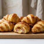 Mini Croissants au Jambon et Fromage avec Crème Fraîche