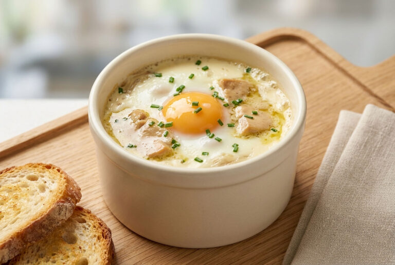 Oeufs cocotte au foie gras