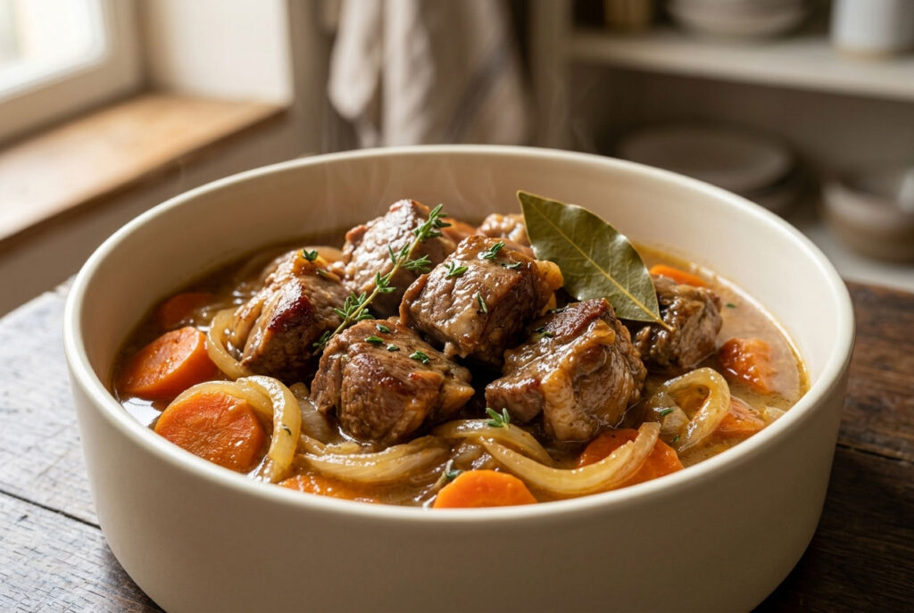 Sauté d’agneau à l’ancienne : la recette mijotée et fondante