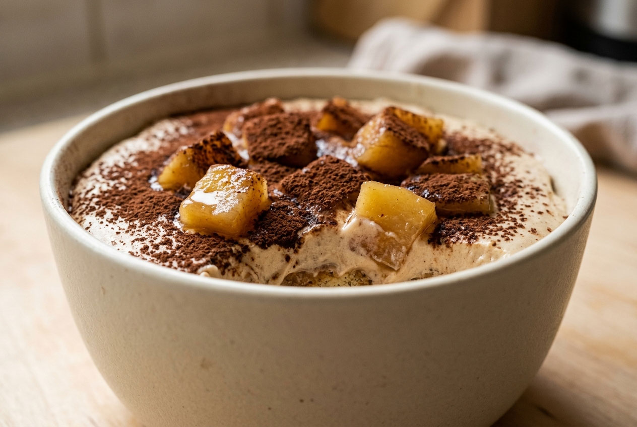 Tiramisu aux coings pochés et à la crème de marrons : dessert d’automne fondant et élégant